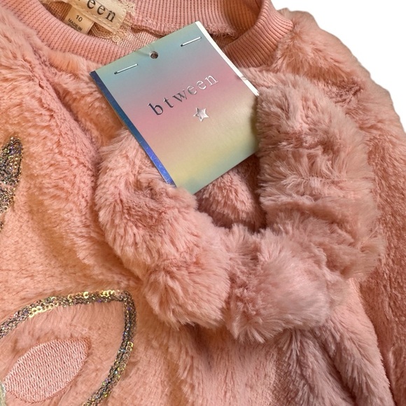 Btween Brand Unicorn Sweatshirt with Matching Scrunchie – New with Tags Size 10 - Picture 2 of 5